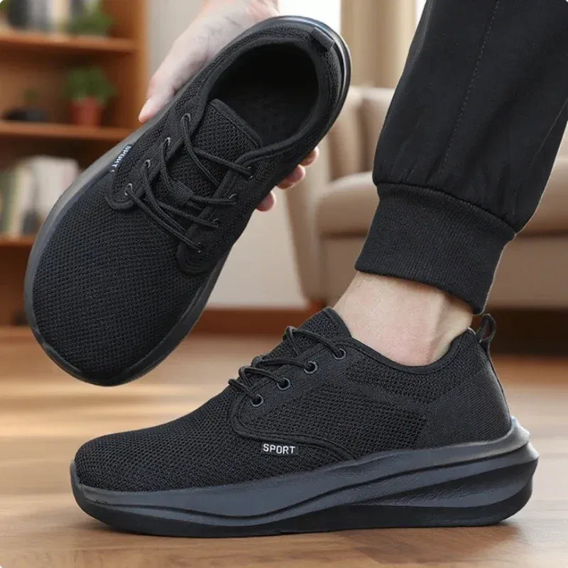 Men’s Lightweight Breathable Lace-Up Walking Sneakers