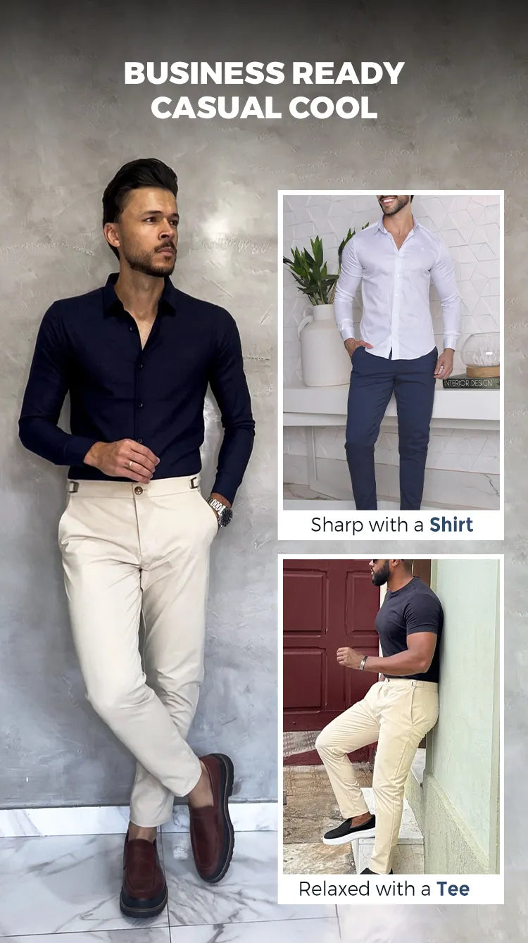 Men’s Slim-Fit Stretch Casual Pants