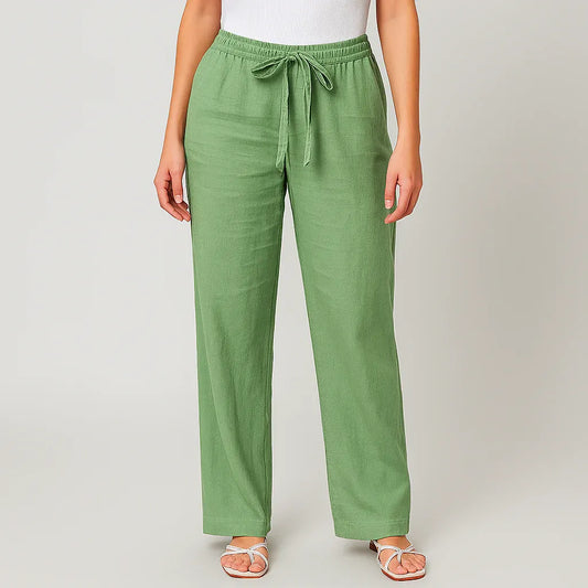 Women’s Lightweight Linen Wide-Leg Pants