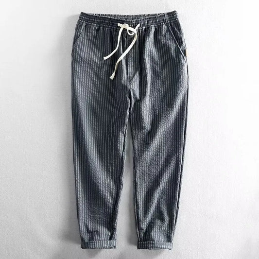 Men’s Striped Drawstring Casual Pants