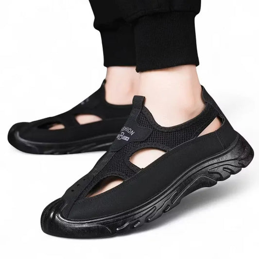 Men's Breathable Mesh Closed-Toe Sport Sandals