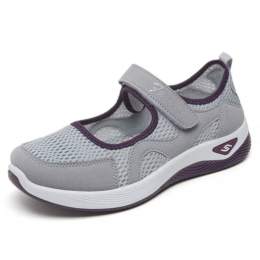 Women’s Breathable Hook-and-Loop Comfort Walking Shoes