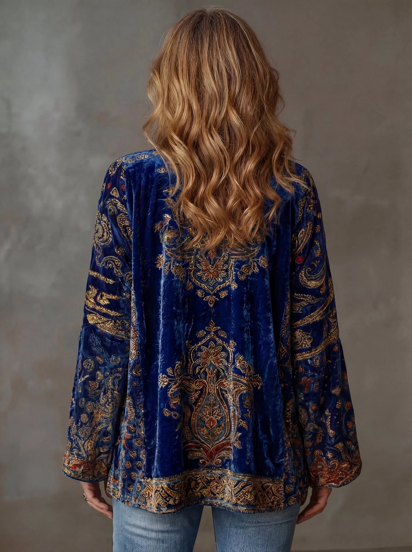 Women’s Boho Embroidered Kimono Cardigan