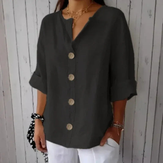 Women’s Relaxed Button-Front Top