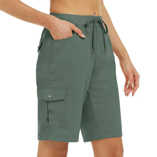 Women’s Lightweight Quick-Dry Cargo Shorts with Pockets