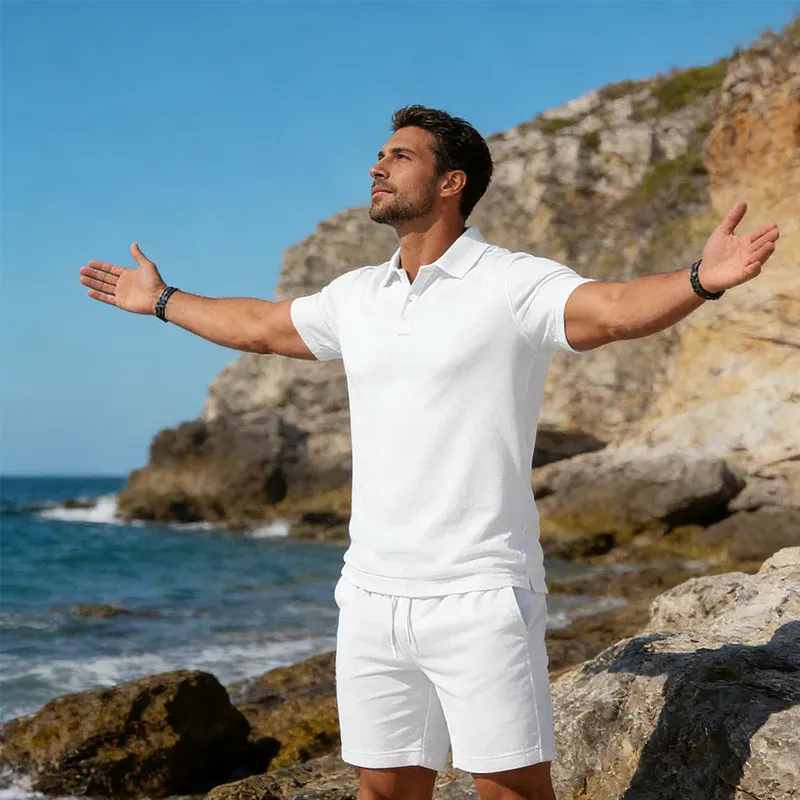 Men's Polo Shirt & Shorts Set