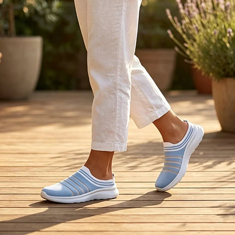 Women's Breathable Mesh Mule Sneakers
