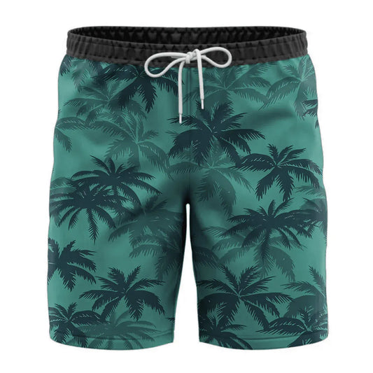 Men’s Tropical Palm Shirt & Shorts Set