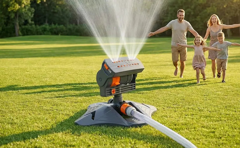 Adjustable Lawn Sprinkler with Wide Base