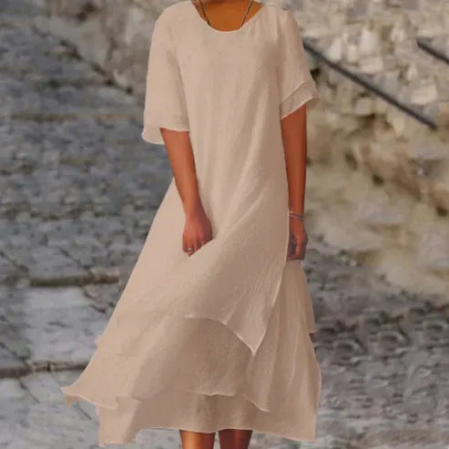 Women's Layered Flowy Maxi Dress