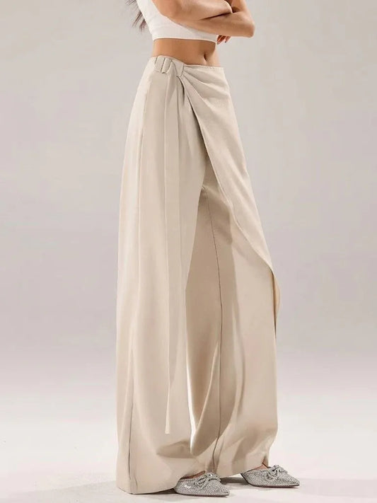 Women’s Draped Wide-Leg Palazzo Pants