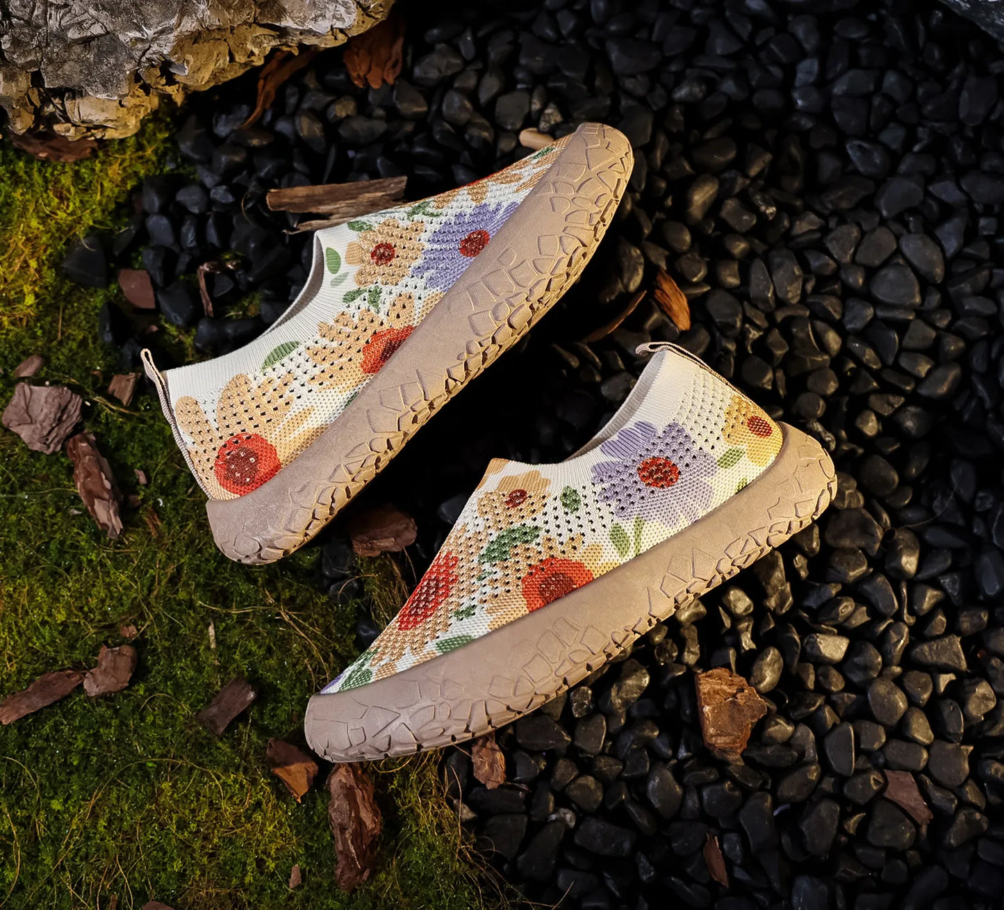 Women's Printed Knit Slip-On Shoes