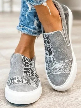 Trendy Slip-On Patchwork Comfort Sneakers
