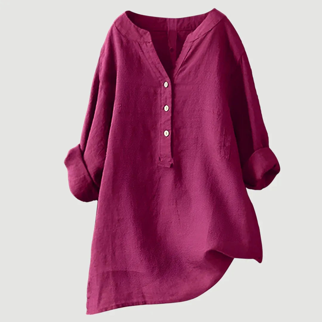 Harper Relaxed Button Front Blouse