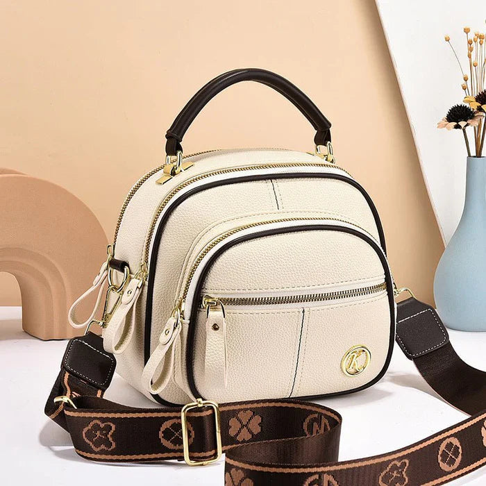 Women’s Classic Multi-Compartment PU Leather Crossbody Bag