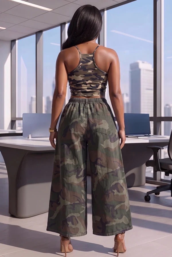 Women’s Wide-Leg Drawstring Waist Pants