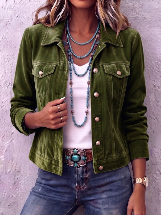 Women's Button-Front Utility Jacket
