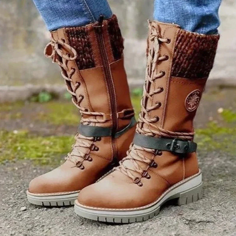 Waterproof Knee-High Snow Boots for Women π₯