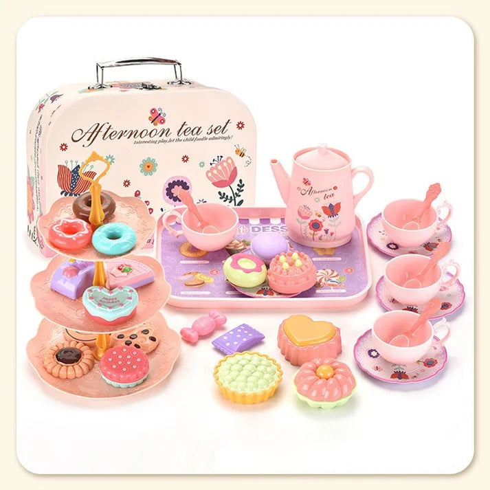 Pretend Tea Party Set with Play Food