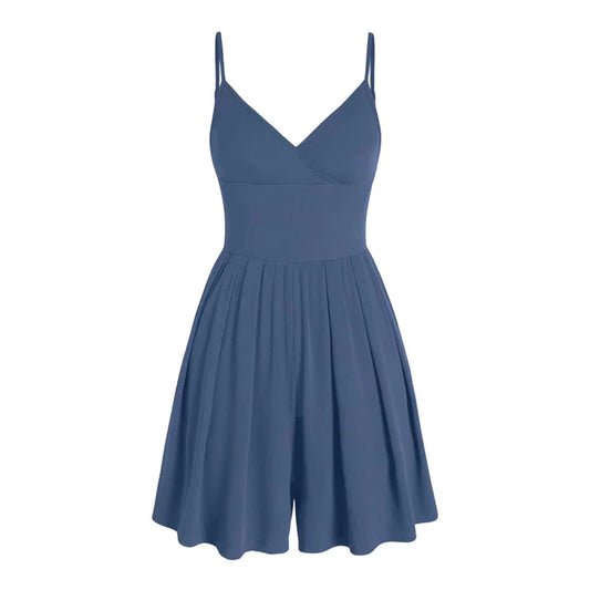 Women's V-Neck Skort Romper