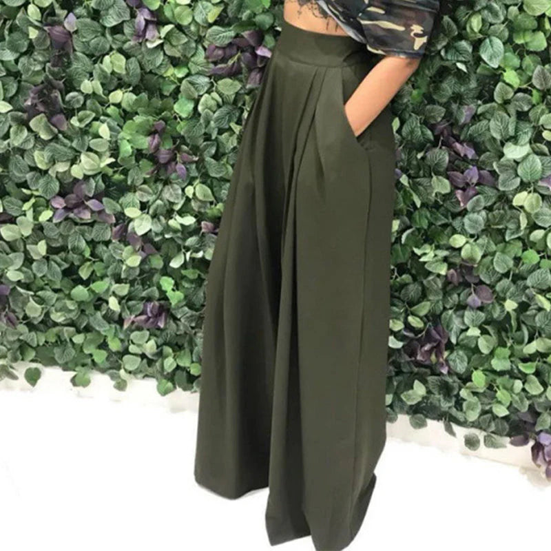 Women's High-Waist Wide-Leg Pants