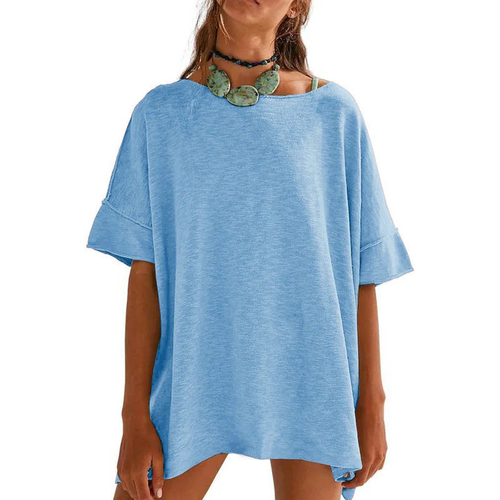 Women's Oversized Boat Neck Top