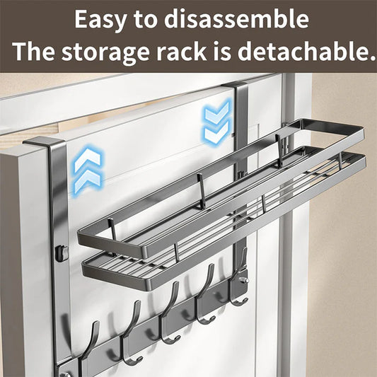 Over-the-Door Storage Rack with Hooks