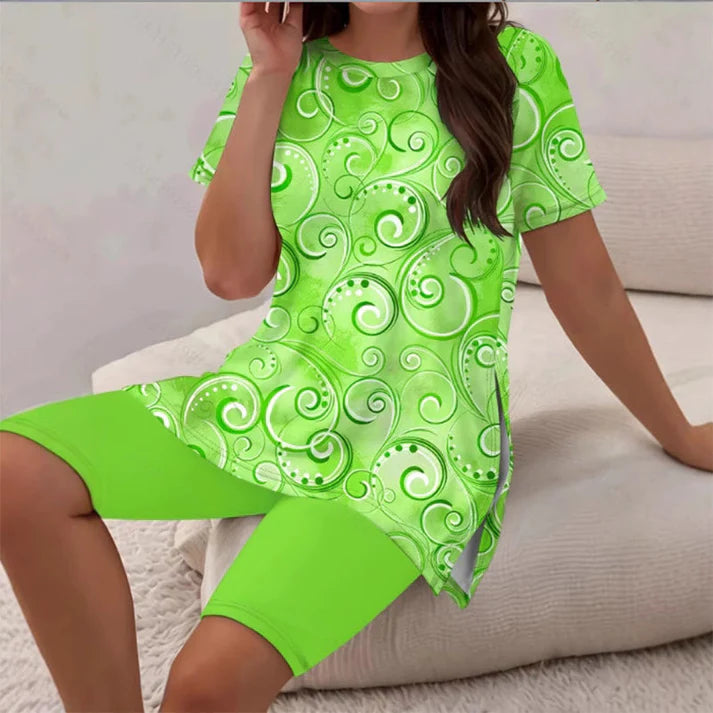 Women's Sunflower Print Lounge Set