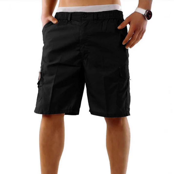 Men's Elastic Waist Cargo Shorts
