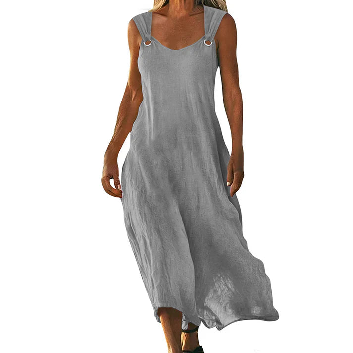 Women's Sleeveless Ring Strap Maxi Dress