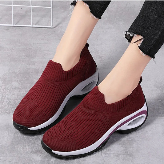 Women's Knit Slip-On Platform Sneakers