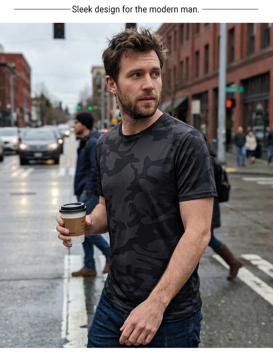 Men's Camouflage Crew Neck Performance T-Shirt