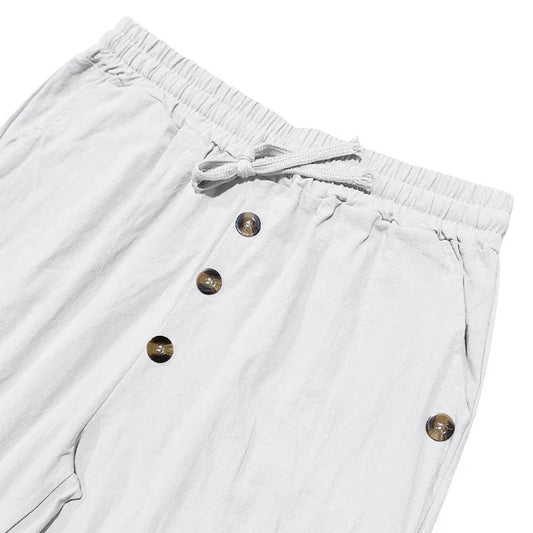 Men's Drawstring Casual Linen Pants