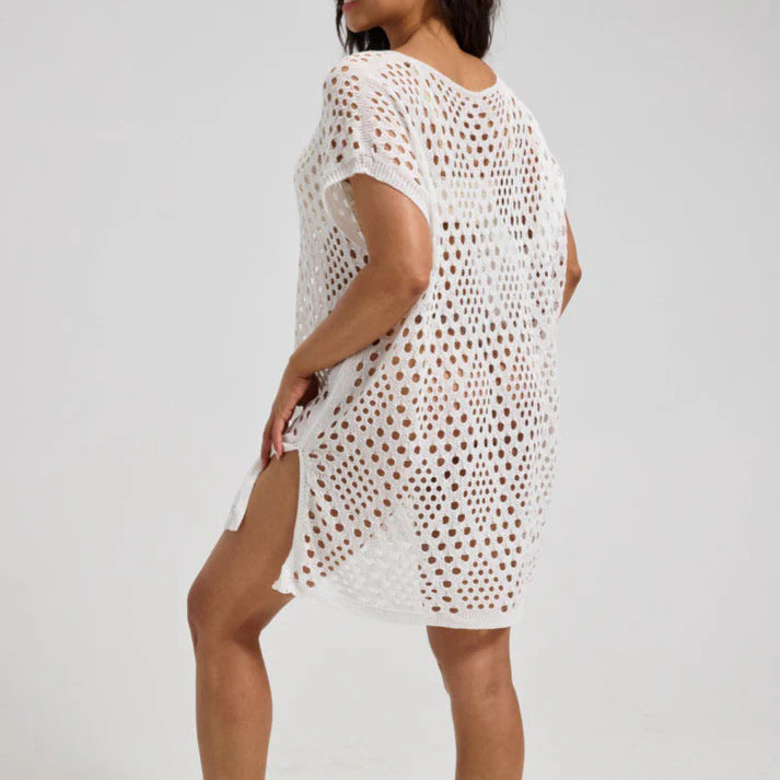 Women's Crochet Knit Beach Cover-Up Dress