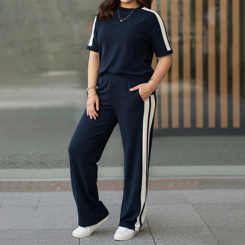 Women's Contrast Stripe Lounge Set