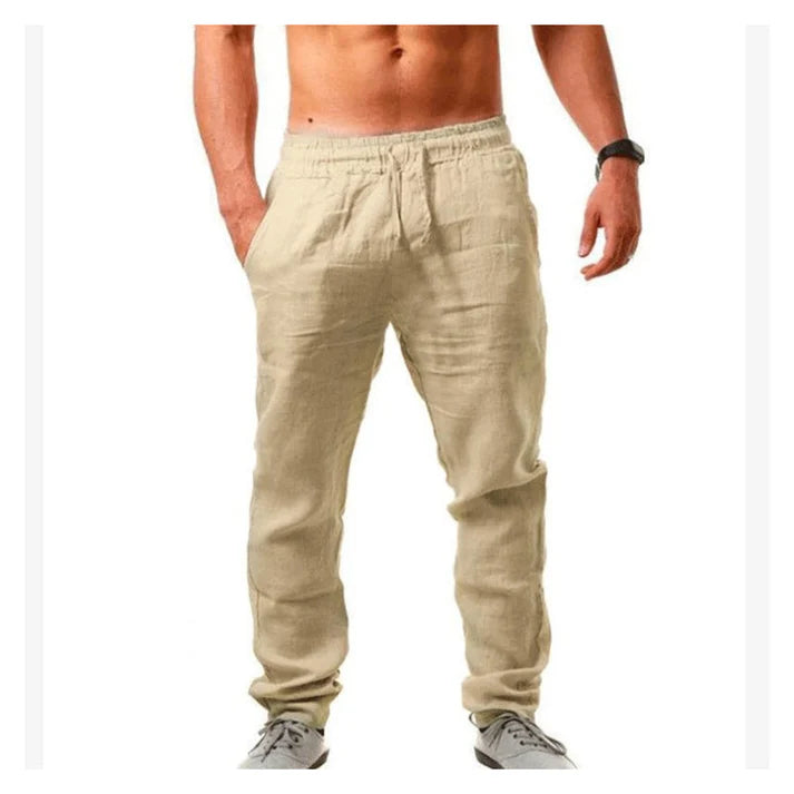 Men's Drawstring Linen Pants