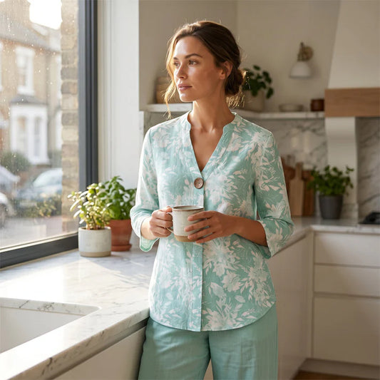 Women's V-Neck Two-Piece Lounge Set