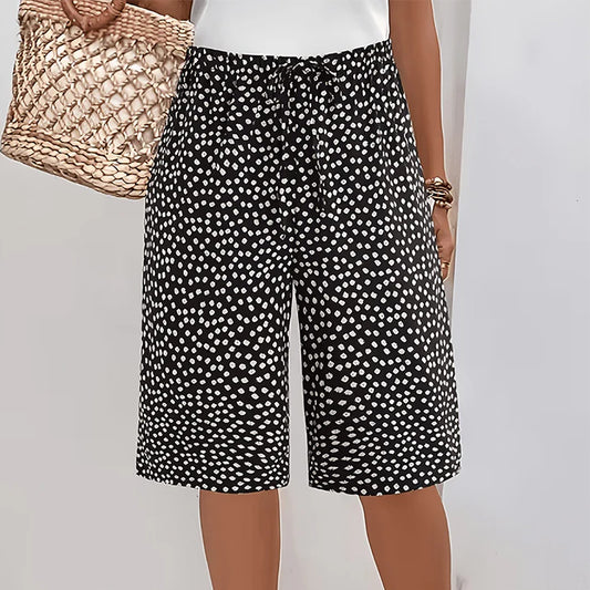 Women's Printed Wide Leg Shorts