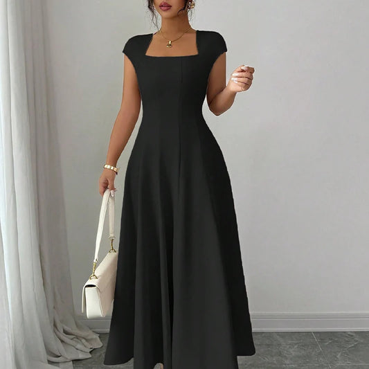 Women's Square-Neck A-Line Dress