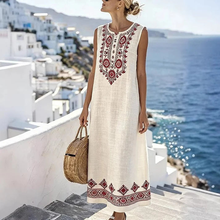 Women's Sleeveless Printed Dress