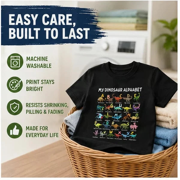 Children's Dinosaur Alphabet T-Shirt