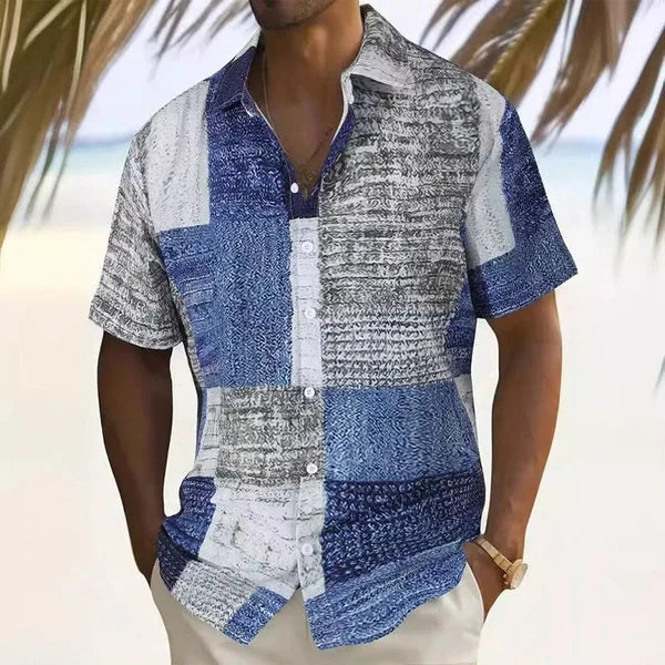 Men’s Contrast Patchwork Shirt