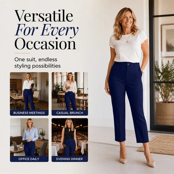 Women's Button Detail Cropped Pants