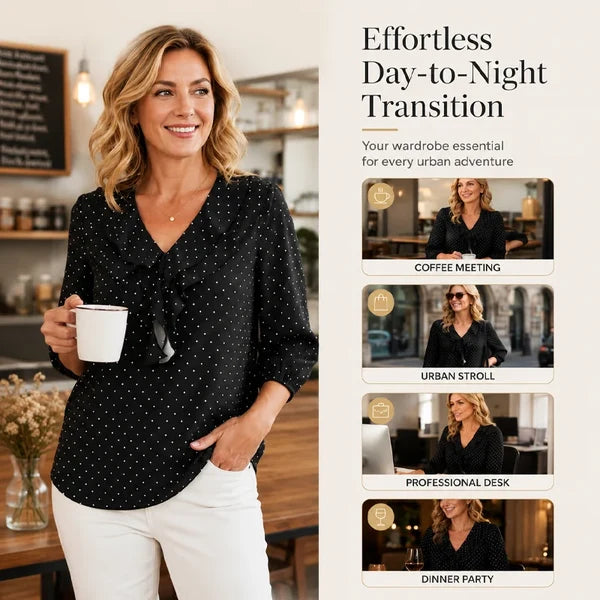 Women's Ruffle Neck Top