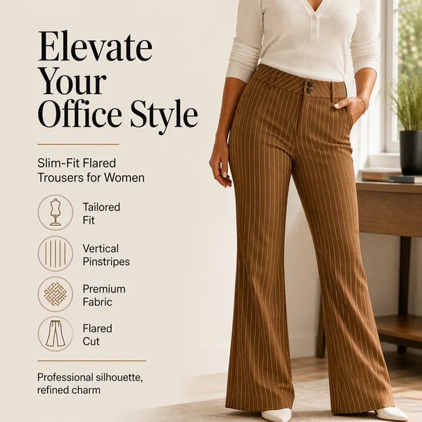 Women’s Pinstripe Wide-Leg Pants
