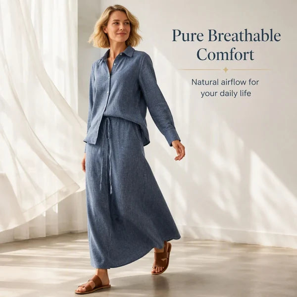 Women’s Relaxed Shirt & Skirt Set