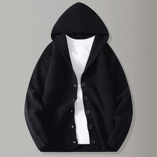 Men’s Hooded Button Cardigan