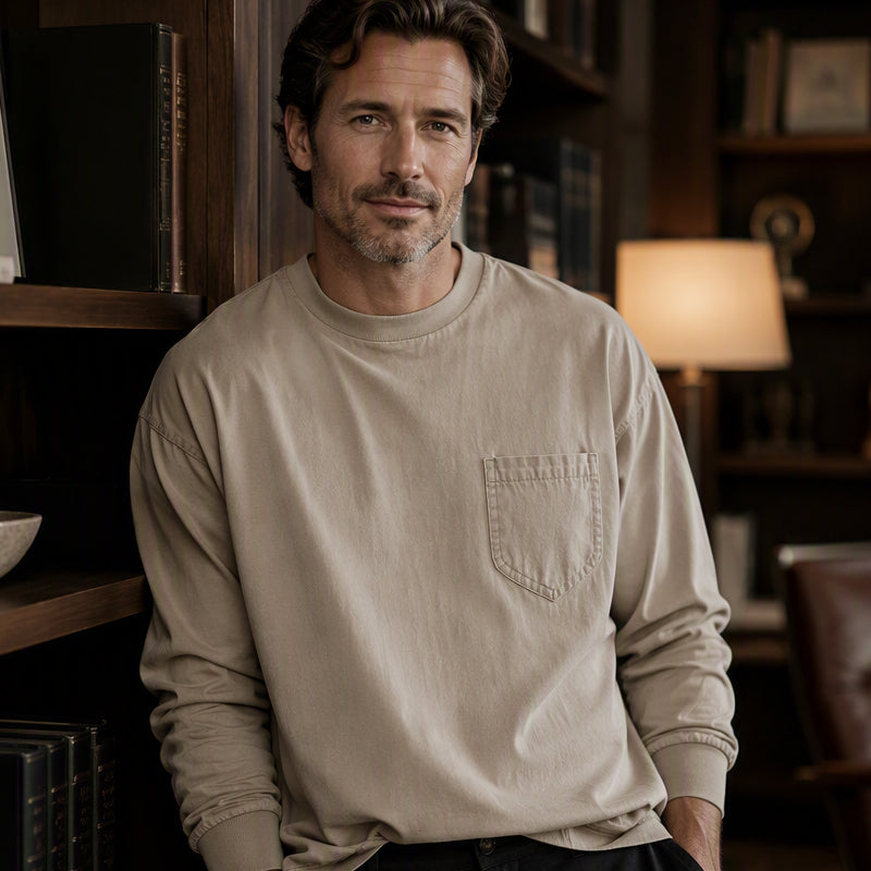 Men's Crewneck Pocket Shirt