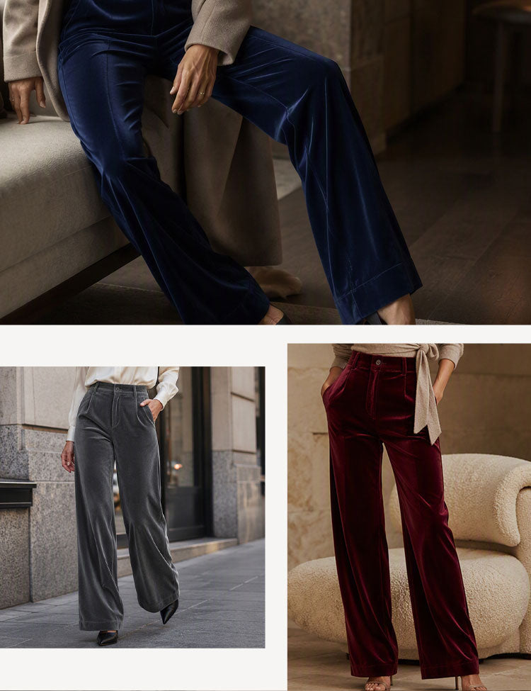 Women's High-Waisted Wide-Leg Pants