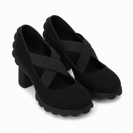 Women's Round-Toe Crisscross Strap Heels